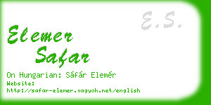 elemer safar business card